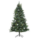 Albero di Natale Artificiale Innevato 180 cm 1077 Rami con Pigne  Pino Verde