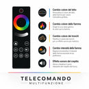 Camino Elettrico da Incasso a Parete Frontale 127x18x46 cm Detroit LED RGB e APP  