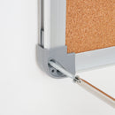 Lavagna con Fondo in Sughero 120x90 cm in Alluminio Silver