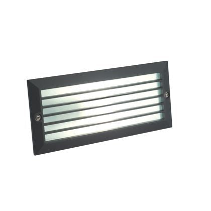 Lampada Segna Passo da Incasso a Parete con Alette Colore Nero da Esterno Linea Walking Sovil