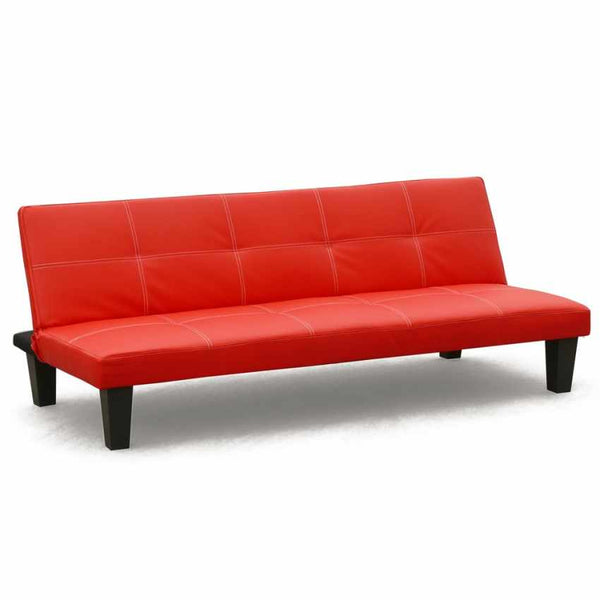 online Divano Letto 175x80x69 cm in Similpelle Rosso