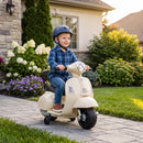 Moto Elettrica per Bambini 1,5-3 Anni Licenza Piaggio Mini Vespa GTS 66,5x38x52 cm 6 V con Batteria al Litio 2,5 km/h Max 25 kg Bianco      