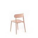 Set 4 Sedie 48x52xH77,5 cm in Polipropilene Cindy Rosa antico
