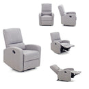 Poltrona Relax Reclinabile Manuale in Tessuto Fiorella Grigia