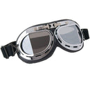 Occhiali per Moto in Similpelle Lenti Specchiate CGM Retrò 703V