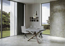 Tavolo Allungabile 120/380x90 cm Volantis Premium Cemento Gambe Multicolore 4/C      