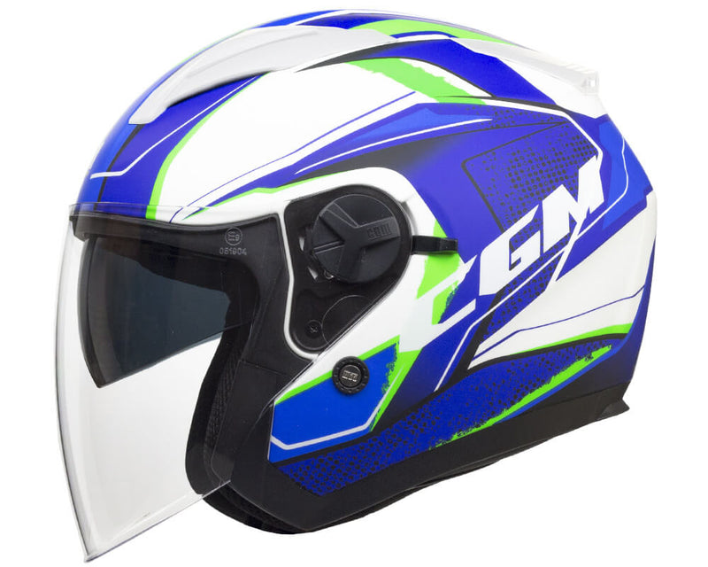 Casco Jet per Scooter Visiera Lunga CGM Mayer 130X Blu Opaco Varie Misure