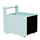 Carrello Portagiochi con Lavagne 47x35x45,5 cm in Legno MDF Azzurro