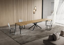 Tavolo Allungabile 120-380x90x74 cm Niket Quercia Natura Gambe Antracite