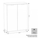 Armadietto 2 Ante 60x38x85 h cm in Truciolare bilaminato Marrone chiaro