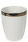 Set 6 Bicchieri per Acqua in Gres 330 ml Villa d'Este Home Tivoli Bianco Naima
