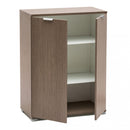 Armadietto 2 Ante 60x38x85 h cm in Truciolare bilaminato Rovere grigio