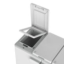 Armadio Pattumiera Differenziata 2 Ante 94x45x101 cm Keter Recyclo Premium Grigio e Bianco  