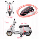 Moto Elettrica per Bambini Licenza Ufficiale Piaggio Vespa Sprint 12V con Rotelle Luci e Suoni Bianco