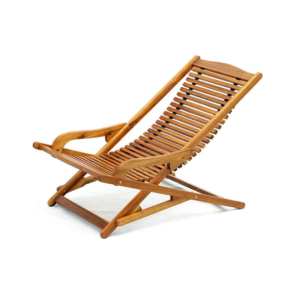 sconto Sdraio da Giardino Pieghevole in Legno Acacia Taddei Vip Relax