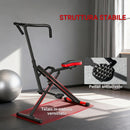 Macchina Total Crunch Pieghevole 57x105x115 cm con Seduta Regolabile in Metallo e Plastica Rosso      