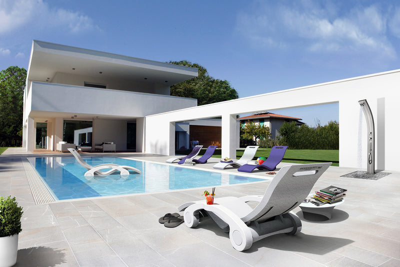 Lettino Chaise Longue Galleggiante da Esterno Giardino Arkema Serendipity Bianco