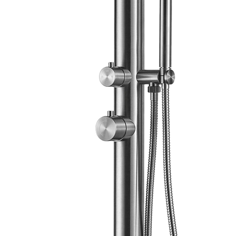 Doccia da Giardino 228,9x18x25 cm con Doccetta e Lavapiedi Sined Bosa Inox