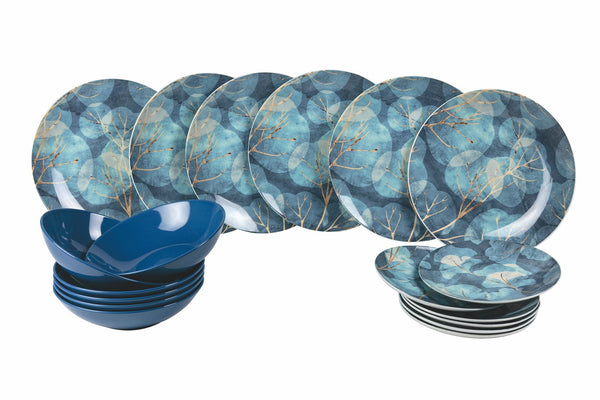 Servizio Piatti 18 Pezzi in Porcellana e Gres Villa d'Este Home Tivoli Blue Dream online