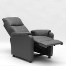 Poltrona Relax Reclinabile Manuale 75x95x103 cm in Similpelle Grigio