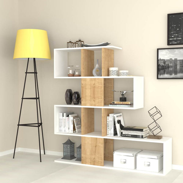 online Libreria bifacciale Aktif 145x145x29 cm bianco rovere