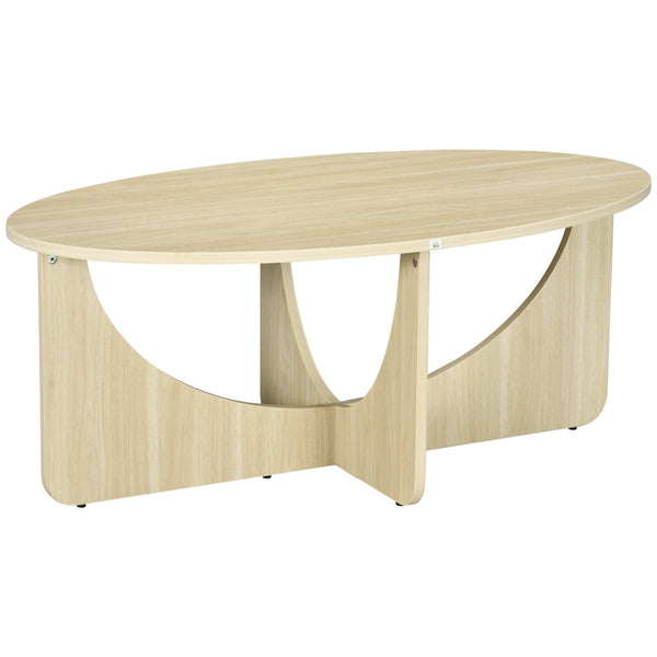 Tavolino Ovale 110x60x45 cm in Truciolato Rovere online