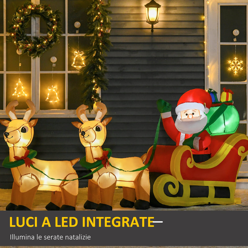 Borsa Regalo Gonfiabile Di Babbo Natale Con Luci LED – Decorazione Natalizia Da Esterno 1,2 M - 4