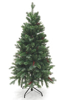 Albero di Natale con Bacche e Pigne Soriani Toronto Verde Altezza 150 cm