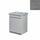 Mobile Lavatoio in Ceramica 2 Ante e Strofinatoio Integrato 60x50x86A cm Grigio Cemento