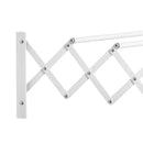 Stendibiancheria a Parete Retrattile 63,5x60x20 cm per Interni ed Esterni in Metallo Bianco      