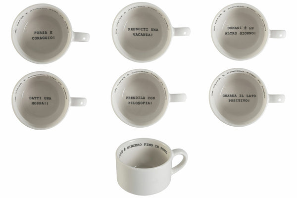 sconto Set 12 Tazzine da Caffè 90 ml in New Porcellana Villa d'Este Home Tivoli Caffeomanzia