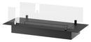 Bruciatore a Bioetanolo da Incasso 80x32x15 cm Insert Slim 800 Nero con Vetro