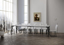 Consolle Allungabile 90-300x40x77 cm in Nobilitato Bianco