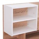 Scrivania da Ufficio Computer Cassetto e Ripiani Rovere bianco 120x60x122 cm 