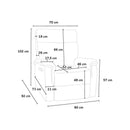 Poltrona Relax Reclinabile Manuale 80x94x102 cm in Similpelle Nero