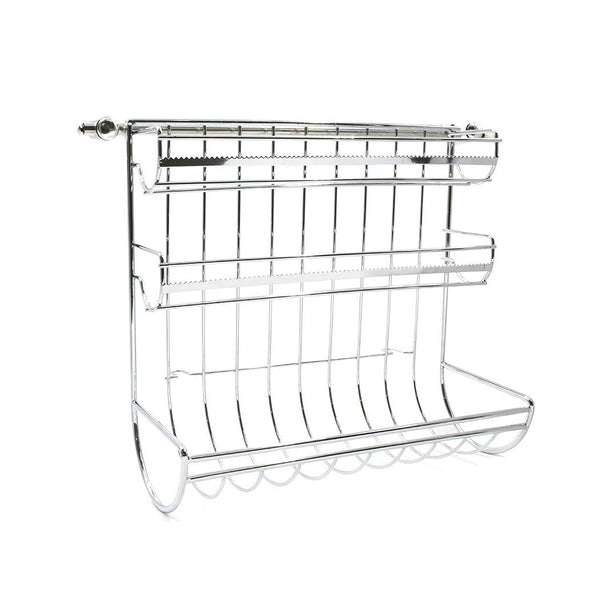 prezzo Portarotolo Pellicola da Parete 3 Scompartimenti in Metallo con Lama a Seghetto