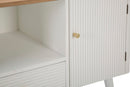 Mobile TV Matera 117x60x40 cm in Legno MDF e Ferro Bianco/Marrone