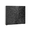 Credenza 2 Ante 120x42x110 cm in Legno TFT Praga Nero Lucido