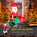 Babbo Natale Gonfiabile 154x76x183 cm con Missile e Luci LED