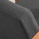 Poltrona per Salotto in Stile Vintage 68,5x78,5x75 cm con Braccioli e Struttura in Legno Grigio Scuro   