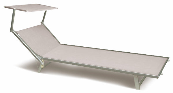 Lettino Prendisole da Giardino in Alluminio Soriani Riccione Grigio online