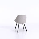 Set 2 Sedie 51x44x77 cm in Similpelle Grigio Melange