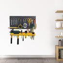 Mensola Portautensili con Pannelli Modulari per Attrezzi con 50 Ganci in Plastica