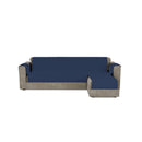 Copridivano Trapuntato con Penisola Destra Seduta in Microfibra Blu Scuro Varie Misure