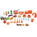 Cucina Giocattolo Bambini con Luci e Suoni 34 Accessori Gioco 87x78x29cm Azzurro