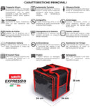 Borsa Termica Porta Pizze da Asporto 8/10 Cartoni Safemi Express 10 Nera e Rossa