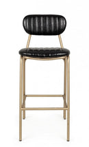 Sgabello Bar Addy Nero Imbottito in Similpelle