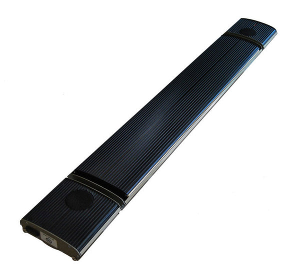 acquista Stufa Elettrica ad Infrarossi da Parete Soffitto 97x18,9x6,7 cm 1000W con Altoparlanti Bluetooth Nero