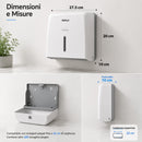 Dispenser da Parete per Carta Piegata 27,5x20x10 cm in ABS Bianco      