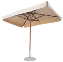 Ombrellone da Giardino 3x4 m Palo Ø60 mm in Legno Telo in Acrilico con Balza Danieli Sydney Ecrù